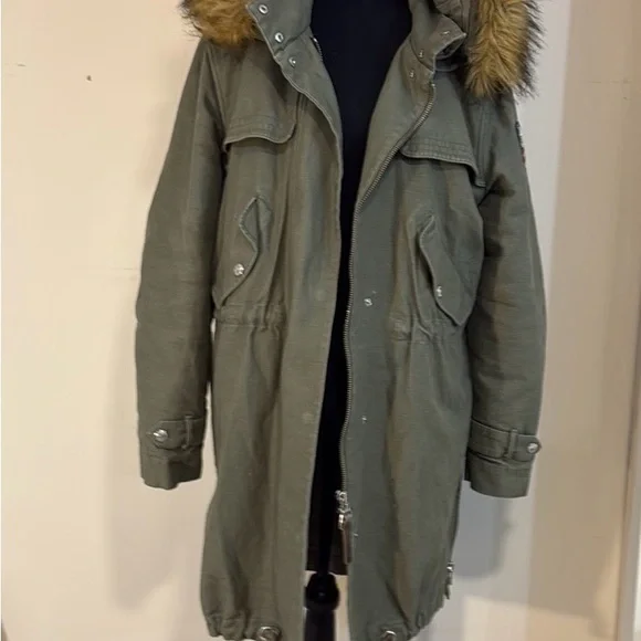 True Religion Military Inspired Distressed Parka - Picture 4 of 11
